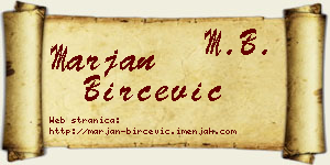 Marjan Birčević vizit kartica